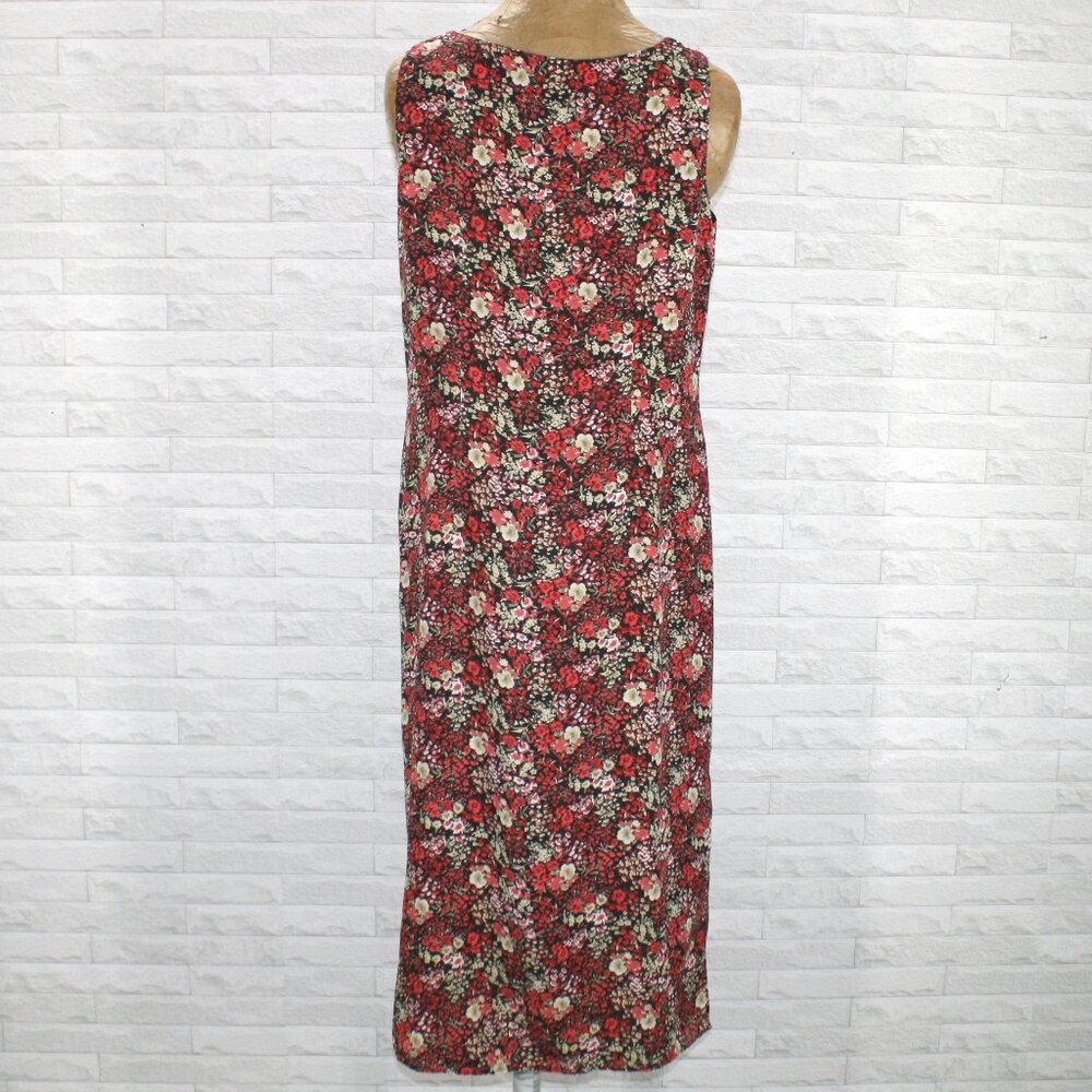 VINTAGE STUDIO EASE Reversible Dress Floral Sleeveless Print Summer Vacation M - Picture 4 of 16